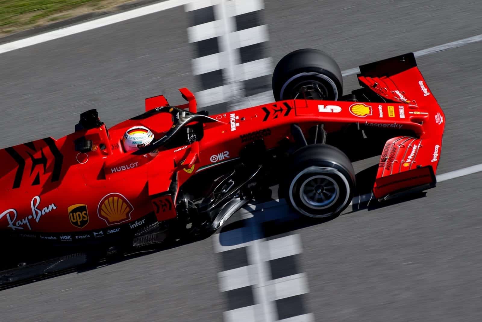 Sebastian Vettel during F1 2020 testing