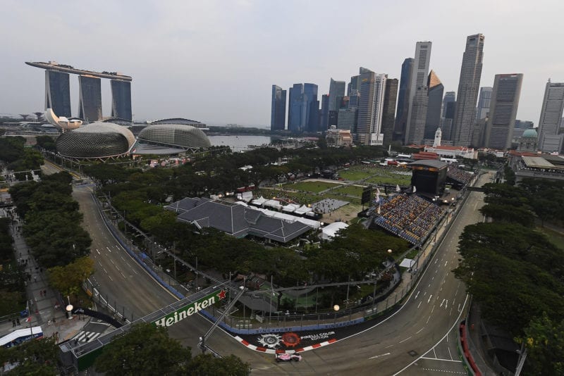 2018 View over Singapore Marina Bay circuit