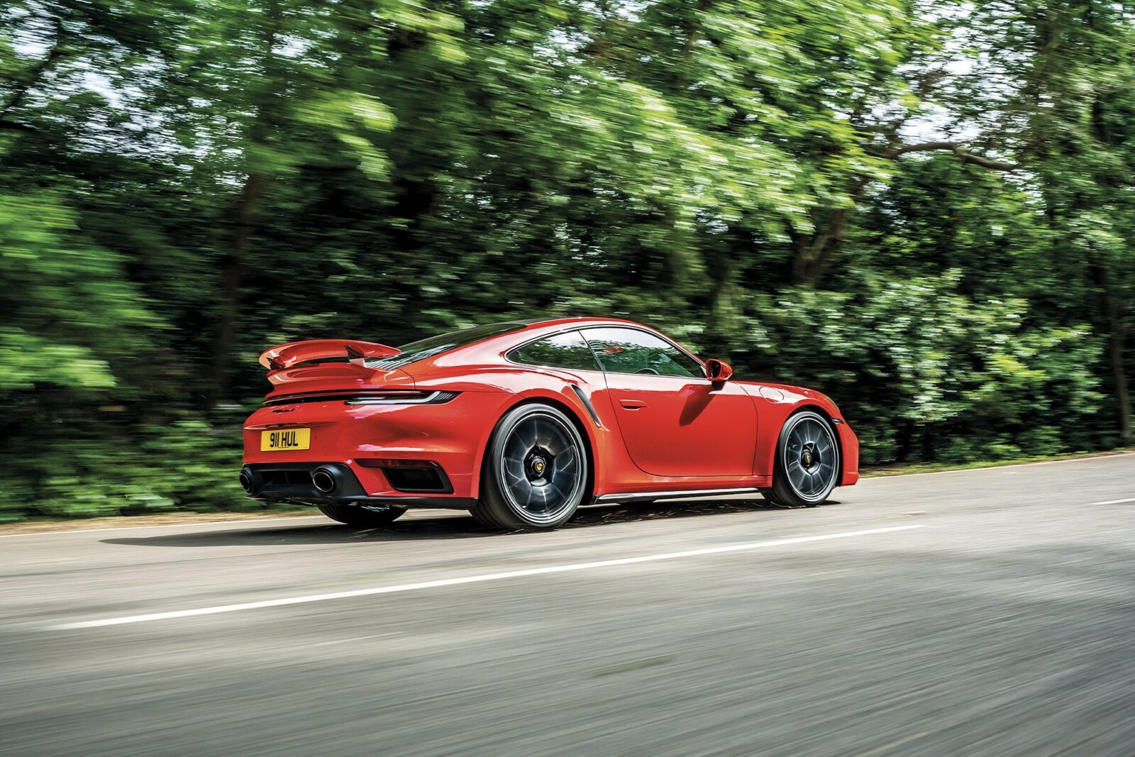 2020 Porsche 911 Turbo S rear view