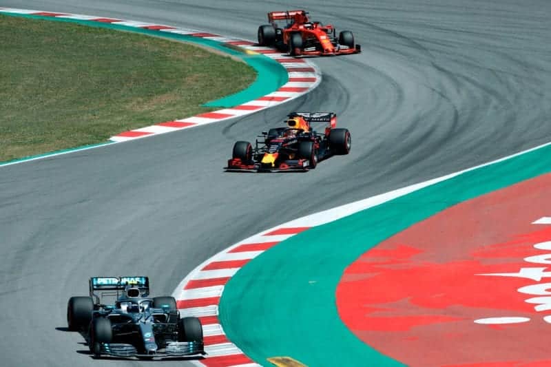 Bottas, Verstappen, Vettel, 2019 Spanish GP