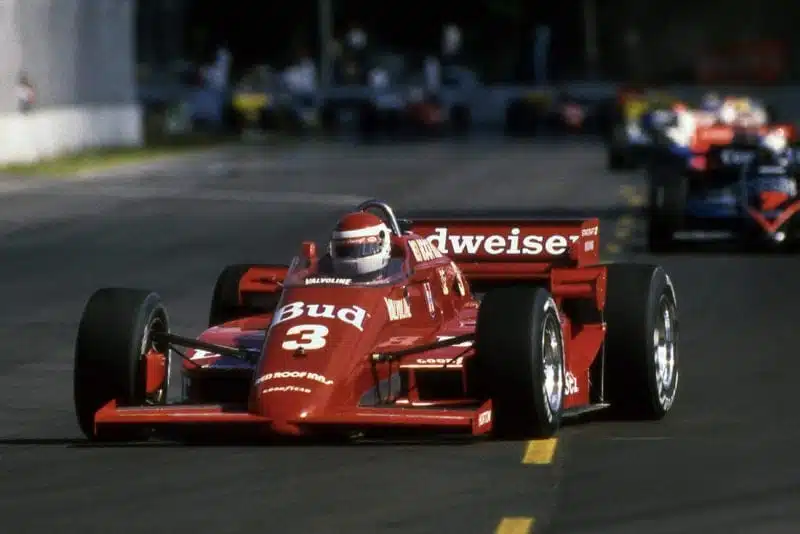 Bobby Rahal in the March Cosworth at Miami in 1985