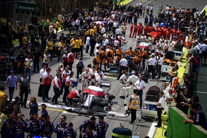 Busy grid at the 2019 Brazilian Grand Prix