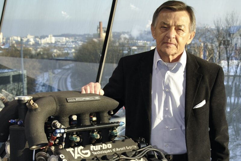 Hans Mezger with TAG Turbo