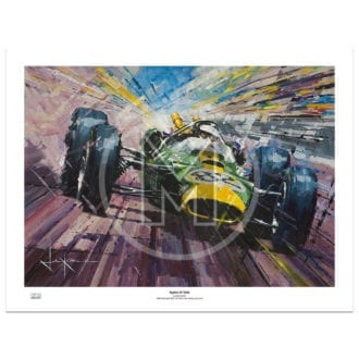 Product image for Against All Odds | Jim Clark - Lotus Ford - 1965 | John Ketchell | Limited Edition Print