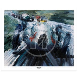 Product image for A Show of Force | Tazio Nuvolari – Auto Union Type D – 1938 | John Ketchell | Limited Edition Print