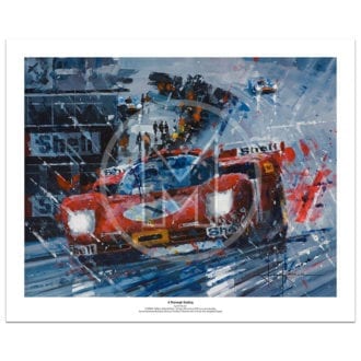 Product image for A Thorough Soaking | Jackie Ickx – Ferrari 512S – 1970 | John Ketchell | Limited Edition Print