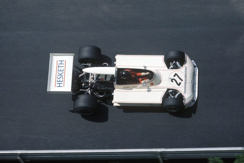 James Hunt at the 1973 Monaco Grand Prix