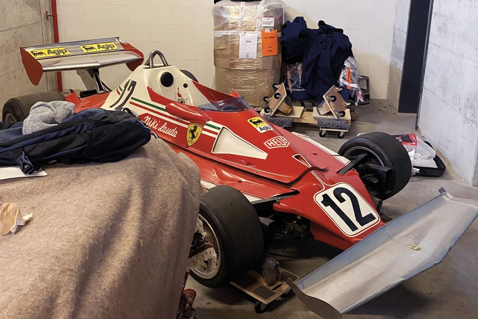 Niki Lauda 312T from 1975 in lock-up