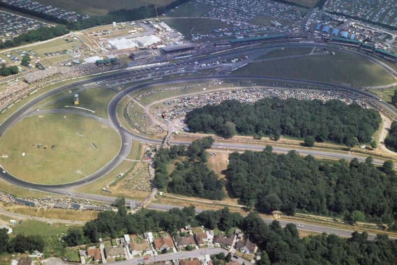 Overhead view of Brands Hatch at the 1970 F1 British Grand Prix