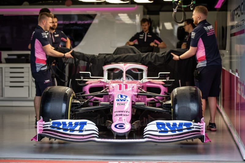 Racing Point in garage ahead of the cancelled 2020 australian grand prix