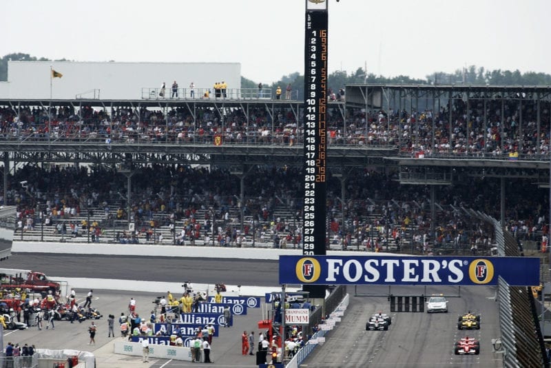 Start of the 2005 US Grand Prix with six cars on the grid