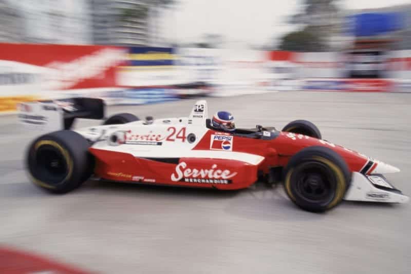 Willy T ribbs in the 1990 Long Beach Grand Prix