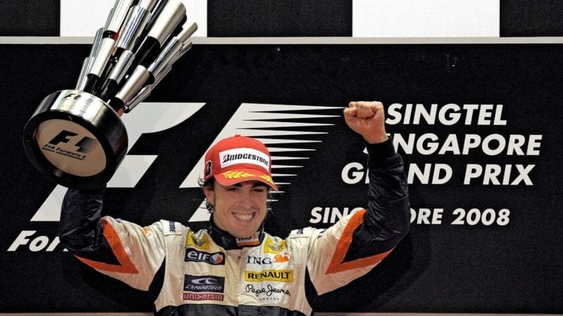 Fernando Alonso, 2008 Singapore GP