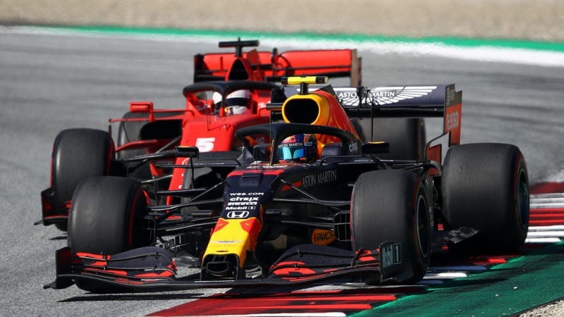 2020 Austrian GP, Alex Albon, Sebastian Vettel