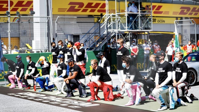 Drivers unite in making a statement against racism ahead of the 2020 Austrian Grand Prix