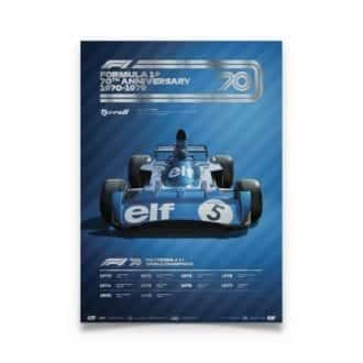 Product image for Formula 1® Decades | Jackie Stewart - Tyrrell 006 - 1970s | Collector's Edition poster