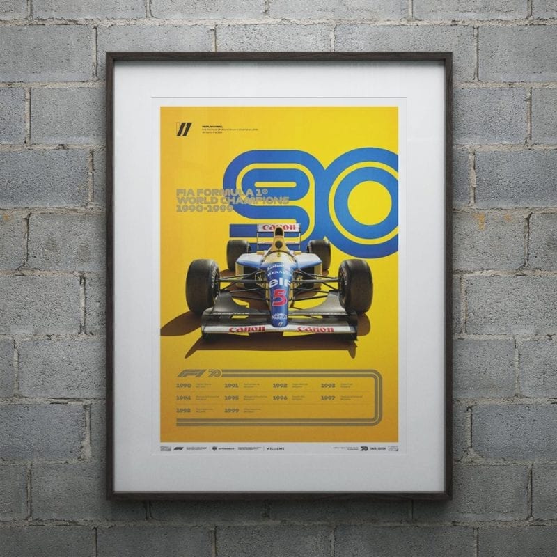 Formula1 Decades Poster | Nigel Mansell - Williams FW14B