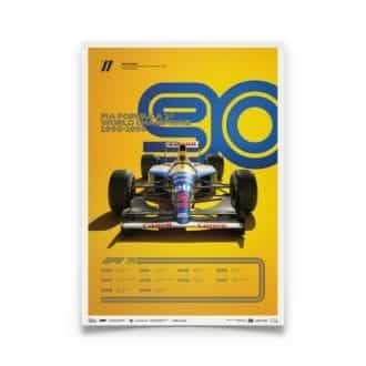 Product image for Formula 1® Decades | Nigel Mansell – Williams FW14B – 1990s | Automobilist | Limited Edition poster