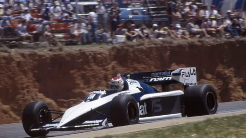 Nelson Piquet in his Brabham at the 1983 South African Grand Prix