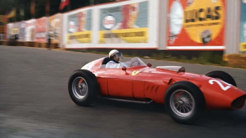 Phil Hill in the 1960 Belgian Grand Prix at Spa