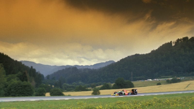Thierry Boutsen at the Osterreichring for the 1987 F1 Austrian Grand Prix