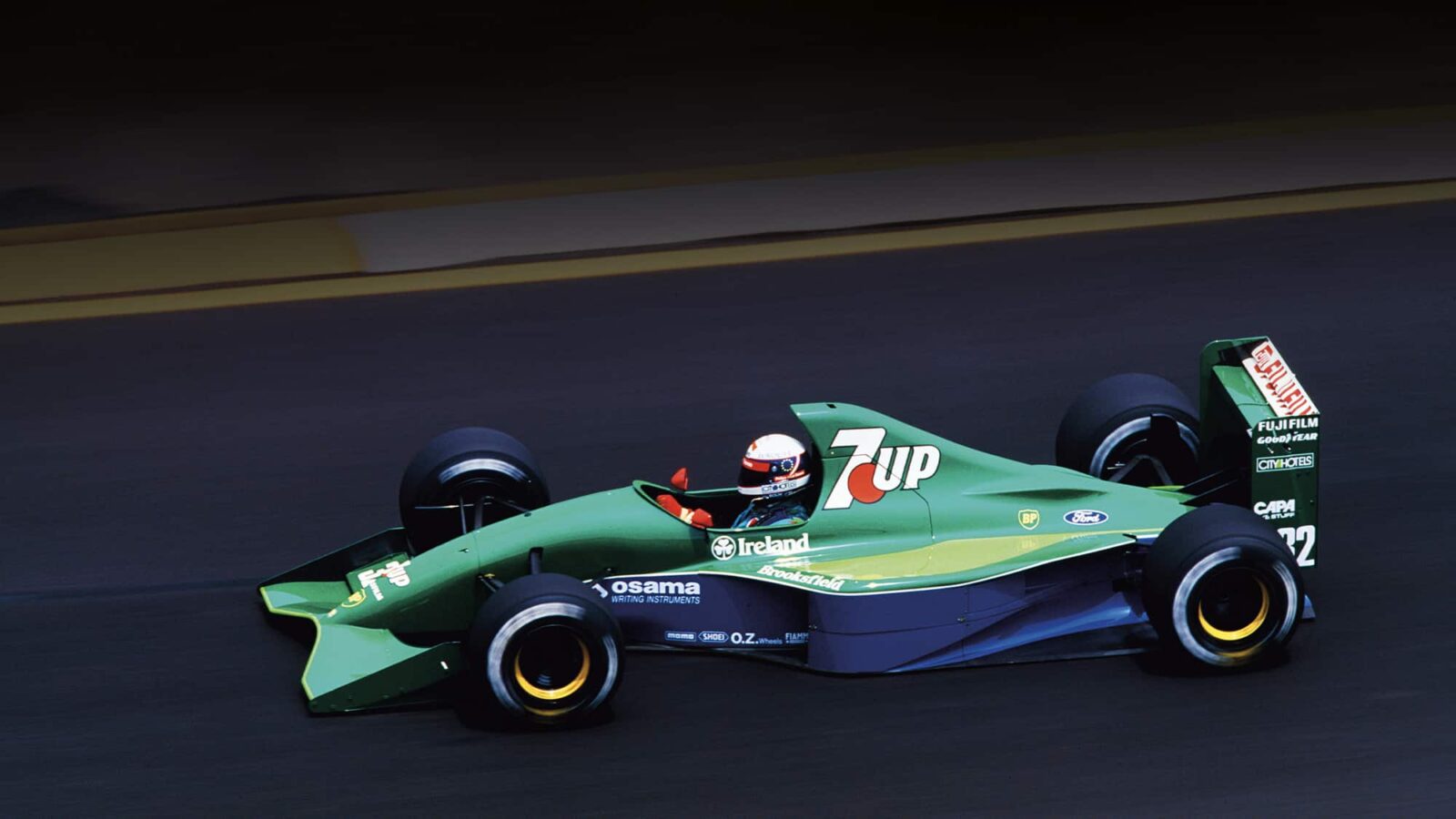 Bertrand Gachot in the Jordan 191 in Mexico