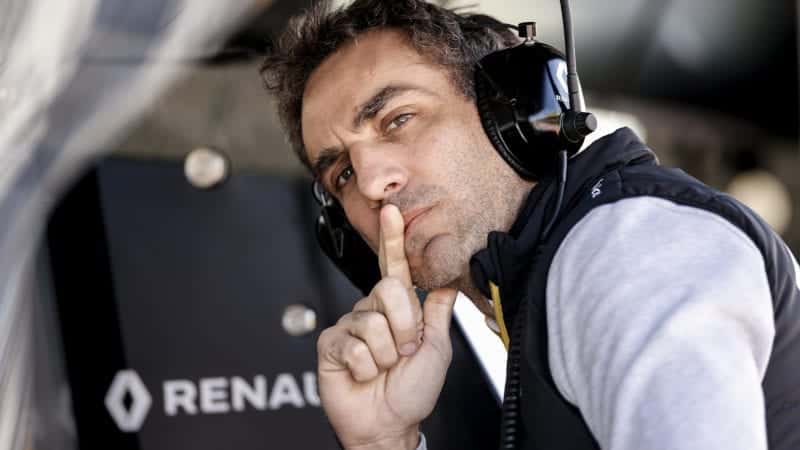 Cyril Abiteboul on the pitwall