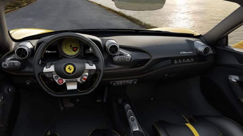Ferrari F8 Spider dashboard