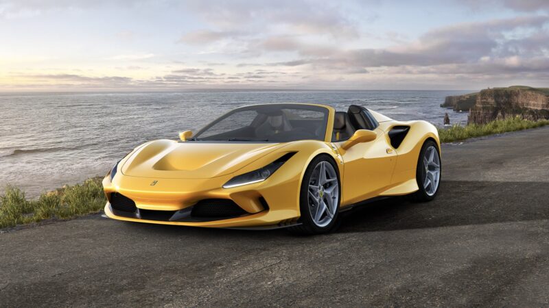 Ferrari F8 Spider front three quarter view