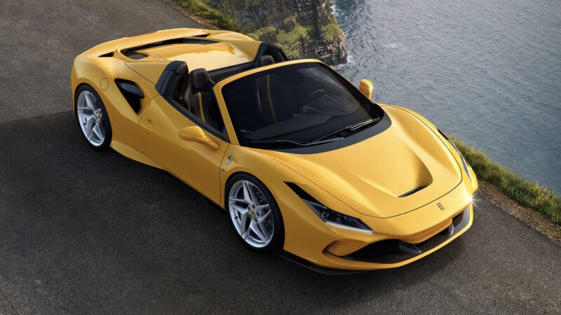 Ferrari F8 Spider overhead view