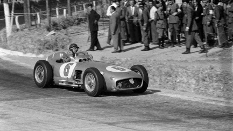 Hans Herrmann, Mercedes W196 during the Spanish GP at Pedralbes on October 24, 1954