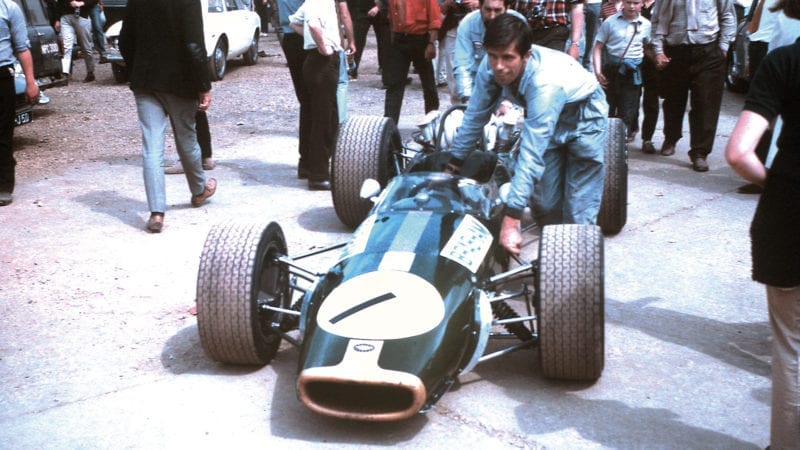 Jack Brabham's car at Silverstone in 1967