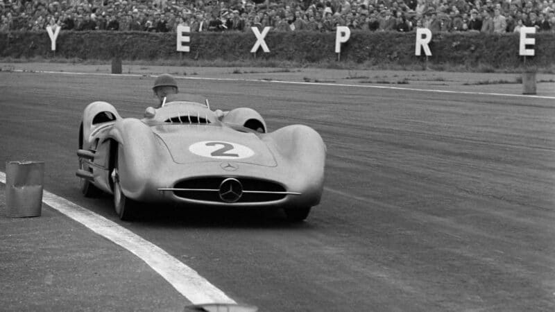 Karl Kling, Mercedes W196 during the British GP at Silverstone on July 17, 1954