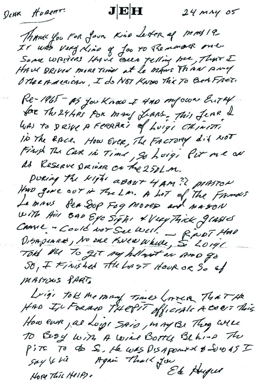 Letter-from-Ed-Hugus-claiming-he-had-driven-the-1965-Le-Mans-24-Hours-winning-car-during-the-race.