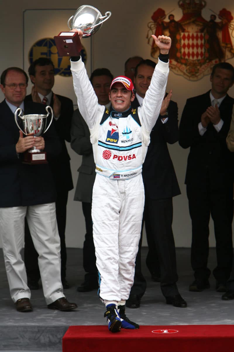 Pastor-Maldonado-celebrates-winning-the-2007-GP2-Monaco-race