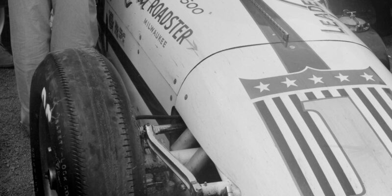 Rodger Ward's front right worn tyre after the 1960 Indy 500