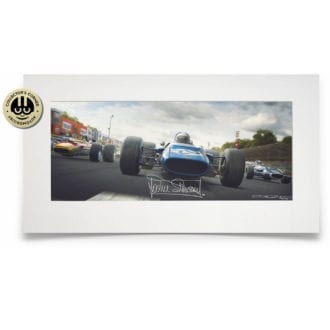 Product image for The Scot's Italian Job | Jackie Stewart - Matra MS80 - 1969 | artwork | Signed by Sir Jackie Stewart