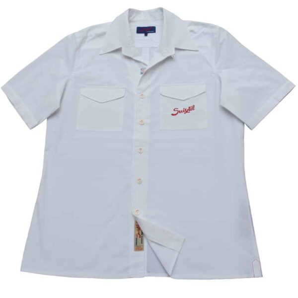white shit suixtil racing short sleeve