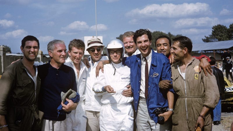 The team behind the 1965 Le Mans winners including Jochen Rindt and Masten Gregory
