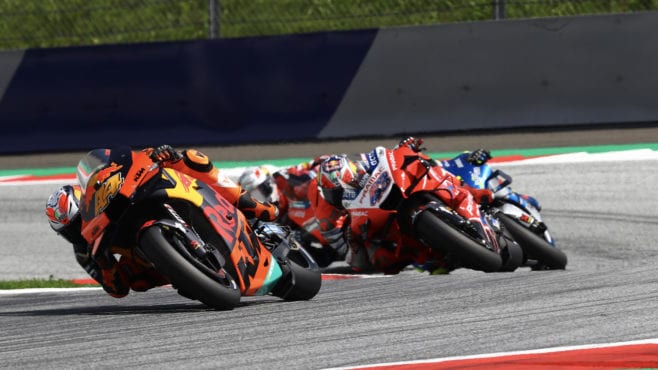 Why V4 MotoGP bikes are better in battles - Motor Sport Magazine