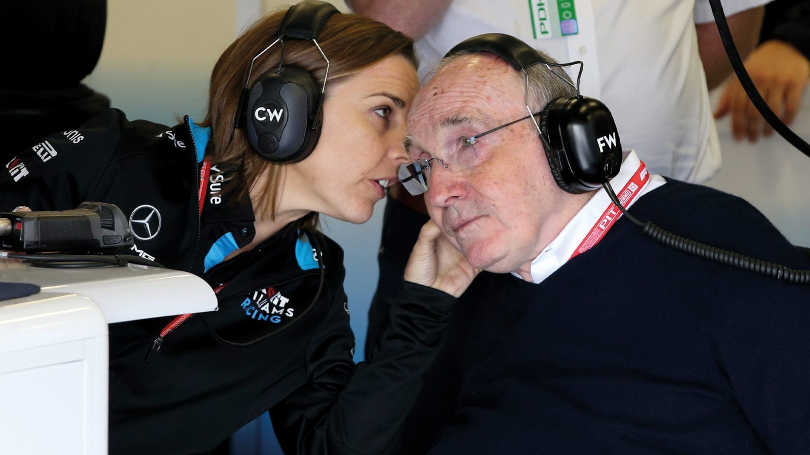 Claire Williams speaks to Frank Williams