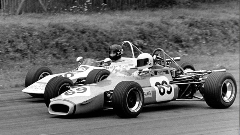 James Hunt battles with Alan Jones at Brands Hatch in the 1971 British Formula 3 Championship