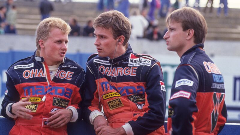 Johnny Herbert talks to Bertrand Gachot with Volker Weidler