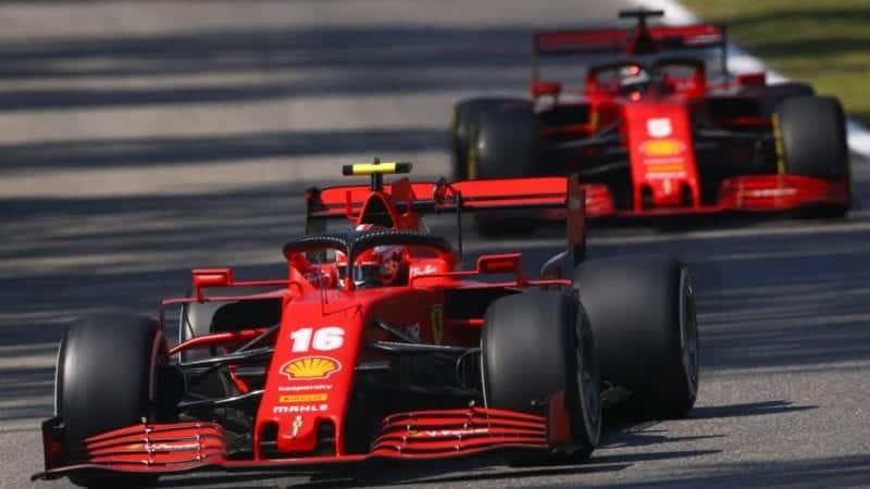 Charles Leclerc, Sebastian Vettel, 2020 Italian GP