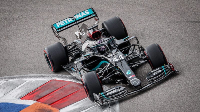 Lewis Hamilton during the 2020 F1 Russian Grand Prix at sochi