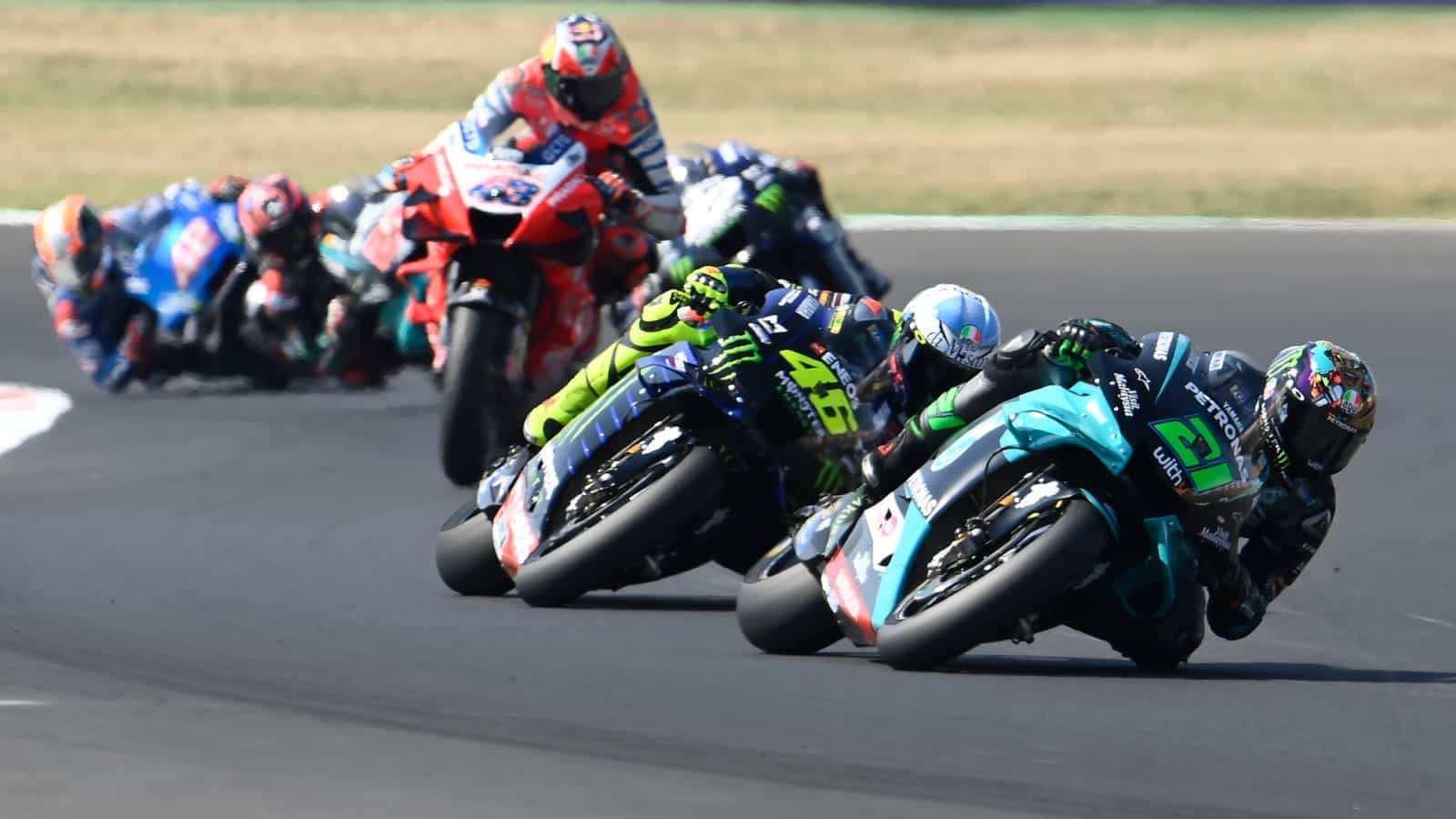 Morbidelli, Rossi, Miller, Misano 2020 MotoGP