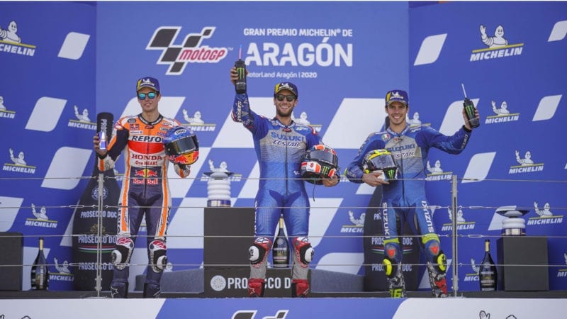 2020 Aragon GP MotoGP Podium