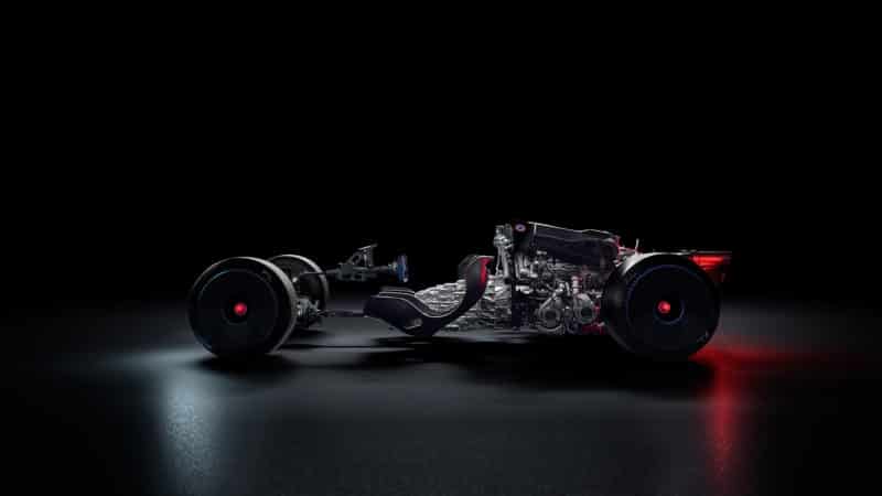 Bugatti Bolide chassis and engine