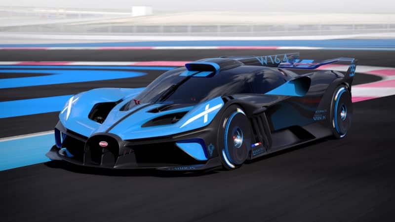 Bugatti Bolide on track virtual front