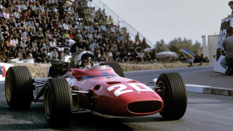 Chris Amon driving his Ferrari 312 at the 1967 F1 Monaco Grand Prix